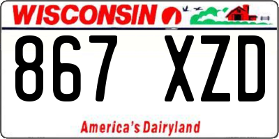 WI license plate 867XZD