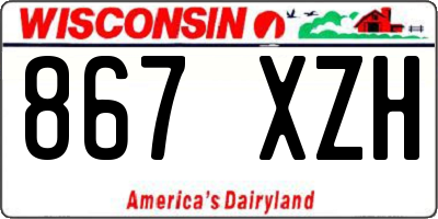 WI license plate 867XZH