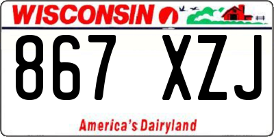 WI license plate 867XZJ