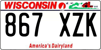 WI license plate 867XZK
