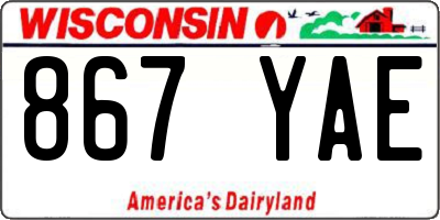 WI license plate 867YAE