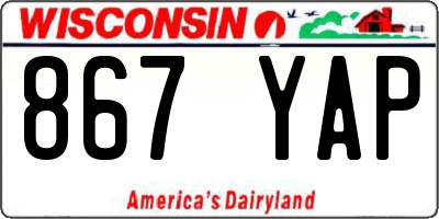 WI license plate 867YAP