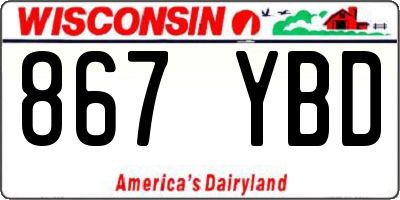 WI license plate 867YBD