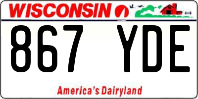 WI license plate 867YDE