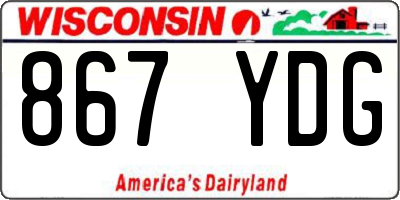 WI license plate 867YDG