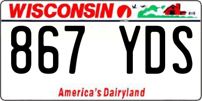 WI license plate 867YDS