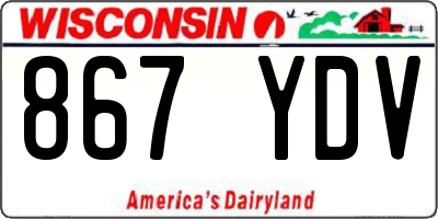 WI license plate 867YDV