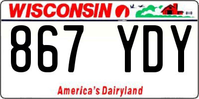 WI license plate 867YDY