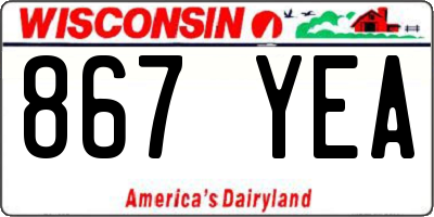 WI license plate 867YEA
