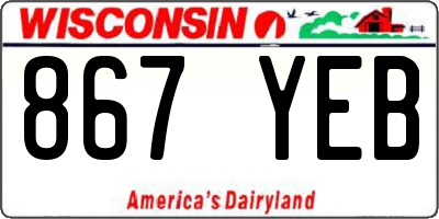 WI license plate 867YEB