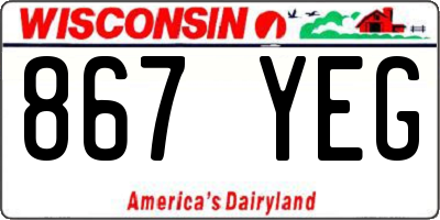 WI license plate 867YEG