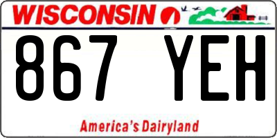 WI license plate 867YEH