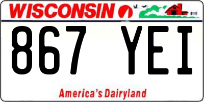 WI license plate 867YEI