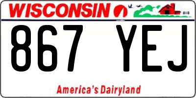 WI license plate 867YEJ