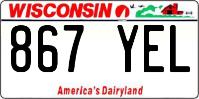 WI license plate 867YEL