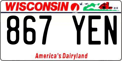 WI license plate 867YEN