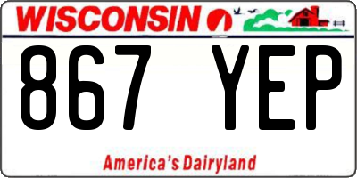 WI license plate 867YEP