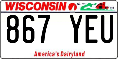 WI license plate 867YEU