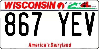 WI license plate 867YEV