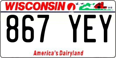 WI license plate 867YEY