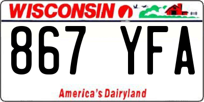 WI license plate 867YFA