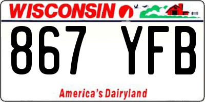 WI license plate 867YFB