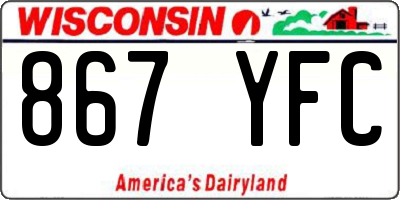 WI license plate 867YFC