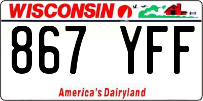 WI license plate 867YFF