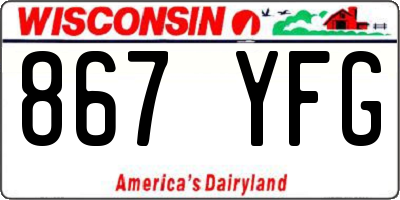 WI license plate 867YFG