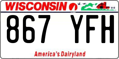 WI license plate 867YFH