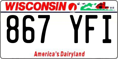 WI license plate 867YFI