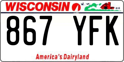 WI license plate 867YFK