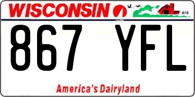 WI license plate 867YFL