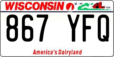 WI license plate 867YFQ