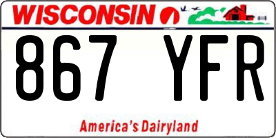 WI license plate 867YFR