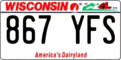 WI license plate 867YFS
