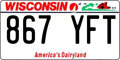 WI license plate 867YFT