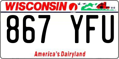 WI license plate 867YFU