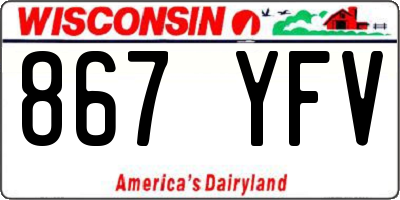 WI license plate 867YFV