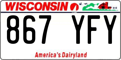 WI license plate 867YFY