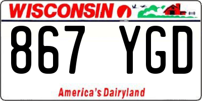 WI license plate 867YGD