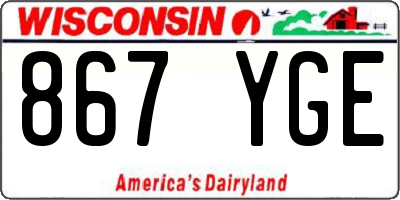 WI license plate 867YGE