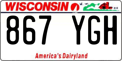 WI license plate 867YGH