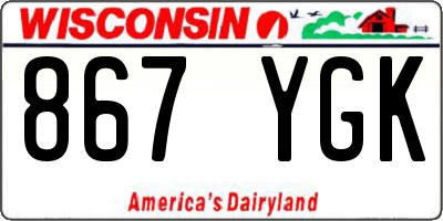 WI license plate 867YGK