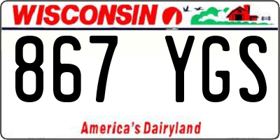 WI license plate 867YGS