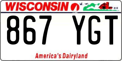 WI license plate 867YGT