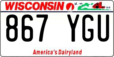 WI license plate 867YGU