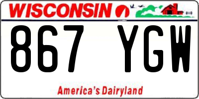 WI license plate 867YGW