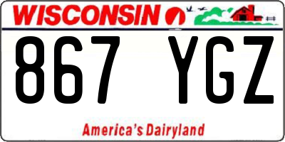 WI license plate 867YGZ