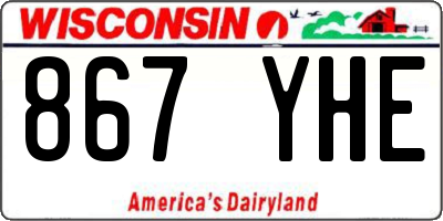 WI license plate 867YHE